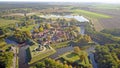 Aerial photo of Fort Bourtange in Groningen, The Netherlands Royalty Free Stock Photo