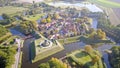 Aerial photo of Fort Bourtange in Groningen, The Netherlands Royalty Free Stock Photo