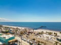 Aerial photo Fort Myers Beach Hurricane Ian aftermath damage and debris Royalty Free Stock Photo