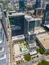 Aerial photo Google building Downtown Austin Texas