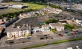 Aerial photo of H M Coastguard at the Port of Larne County Antrim Northern Ireland