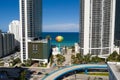 Aerial photo Hallandale Beach Water Tower colorful painted