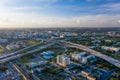 Aerial photo highway interchange Downtown Miami Florida USA