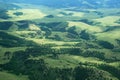 Aerial photo of hills