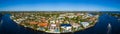 Aerial photo of Hillsboro Florida residential neighborhood homes
