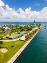 Aerial photo Hillsboro Inlet Lighthouse Point near Pompano Beach FL USA Royalty Free Stock Photo