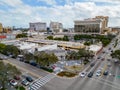 Aerial photo historic plaza Miracle Mile Coral Way Miami