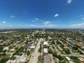 Aerial photo Hollywood FL USA facing eastward Royalty Free Stock Photo