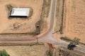 Aerial photo of a house near country roads