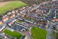 Aerial photo of the housing estates and suburban area of the town of Swarcliffe in Leeds Royalty Free Stock Photo