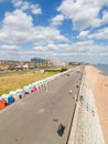 Aerial photo Hove Beach Huts Brighton Royalty Free Stock Photo