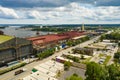 Aerial photo industrial mills and factories Royalty Free Stock Photo