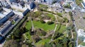 Aerial photo of the Jardin des Plantes in Nantes city