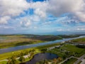 Aerial photo John Stretch Park Clewiston FL with amazing views of Lake Okeechobee