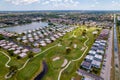 Aerial photo Kings Point amenities Delray Beach FL a 55 and older community