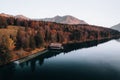 Aerial Photo of Lake Walchensee, behind Jochberg, Upper Bavaria, Germany Europe