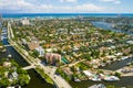 Aerial photo Las Olas Fort Lauderdale Florida luxury neighborhoods with waterfront island homes