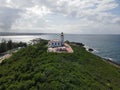 Aerial Photo of Lighthouse at Arecibo Puerto Rico Royalty Free Stock Photo