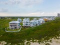 Aerial photo luxury homes on Grand Beach Galveston Texas