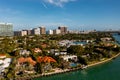 Aerial photo luxury mansion homes in Bal Harbour Florida