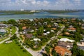 Aerial photo luxury mansions Bal Harbour FL USA