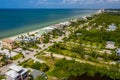 Aerial photo luxury vacation rental homes Barefoot Beach FL Royalty Free Stock Photo