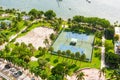 Aerial photo Margaret Pace Park edgewater Miami circa 2023 Royalty Free Stock Photo