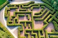 Aerial photo of the Maze at Carnfunnock Park Larne County Antrim Coast Northern Ireland Royalty Free Stock Photo