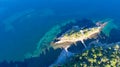 Aerial view of the mediterranean coast in Cadaques