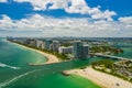 Aerial photo Miami Beach inlet between Haulover and Bal Harbour