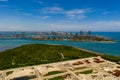 Aerial photo Miami Beach view of Fisher Island Royalty Free Stock Photo