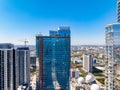 Aerial photo Miami World Tower under construction Royalty Free Stock Photo