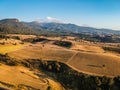 Aerial photo of mountains and volcans around Mexico City