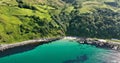 Aerial photo of Murlough Bay Fair Head Atlantic Ocean on North Coast County Antrim Northern Ireland Royalty Free Stock Photo