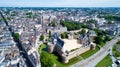 Aerial photo of Nantes city castle Royalty Free Stock Photo