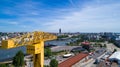 Aerial photo of Nantes city center