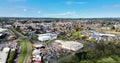 Aerial photo overlooking Seven Towers Leisure Centre IMC Cinema Ballymena KFC Ballymena Town Antrim Northern Ireland