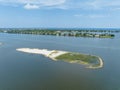 Aerial photo Palm Beach nature area with newly planted mangrove trees