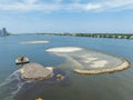 Aerial photo Palm Beach nature area with newly planted mangrove trees