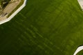 Aerial photo park field of green