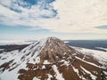 Aerial Photo of a pearl Bashkortostan - Toratau, Tra-Tau winter season. Royalty Free Stock Photo