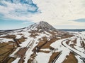 Aerial Photo of a pearl Bashkortostan - Toratau, Tra-Tau winter season. Royalty Free Stock Photo