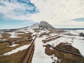 Aerial Photo of a pearl Bashkortostan - Toratau, Tra-Tau winter season. Royalty Free Stock Photo