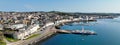 Aerial photo of Portaferry on Strangford Lough County Down Northern Ireland