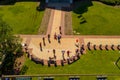 Aerial photo protest group State Capitol Building Tallahassee