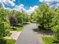 Quiet street in small american town Royalty Free Stock Photo