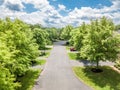 Quiet street in small american town Royalty Free Stock Photo