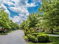 Quiet street in small american town Royalty Free Stock Photo