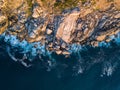 View over rocky beach, cape town western cape Royalty Free Stock Photo