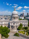 Aerial photo of the Saint Pauls Cathedral London UK Royalty Free Stock Photo